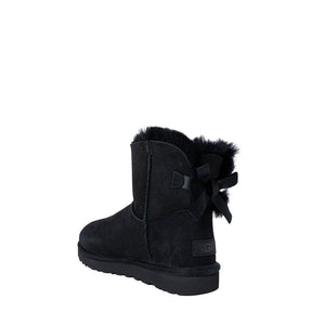 Black Suede Leather Ankle