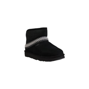 Black Suede Leather Ankle