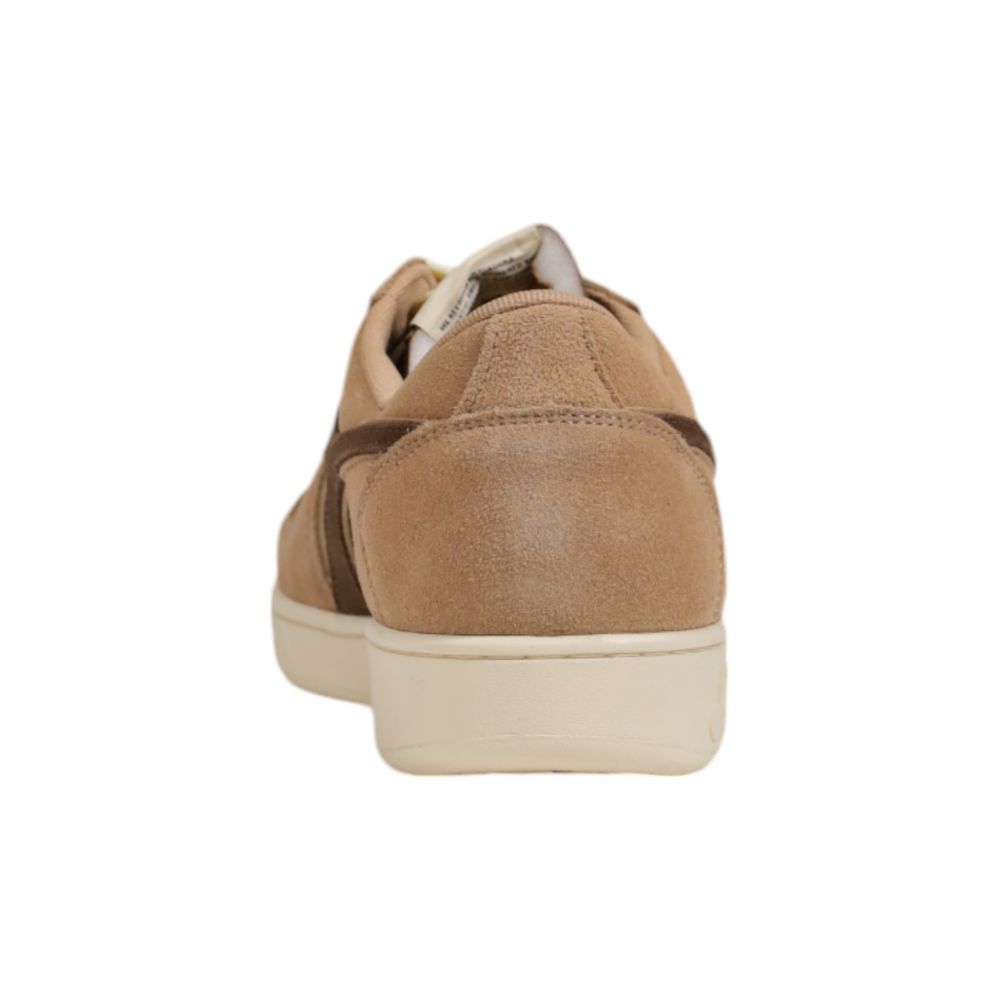 Beige Ledersneaker
