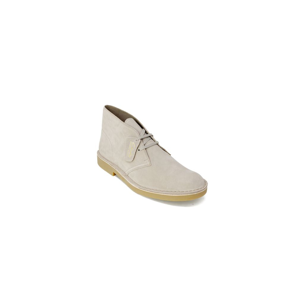 Grauer Lederstiefel