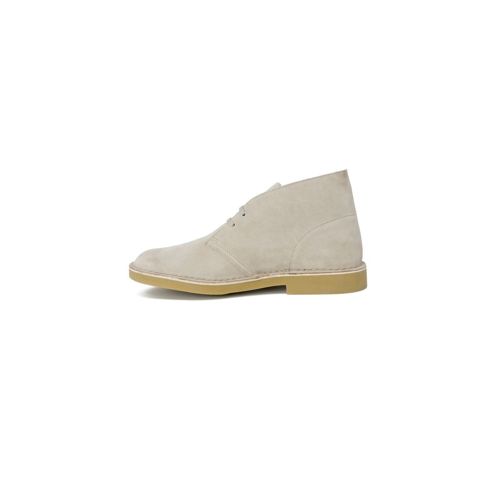 Grauer Lederstiefel