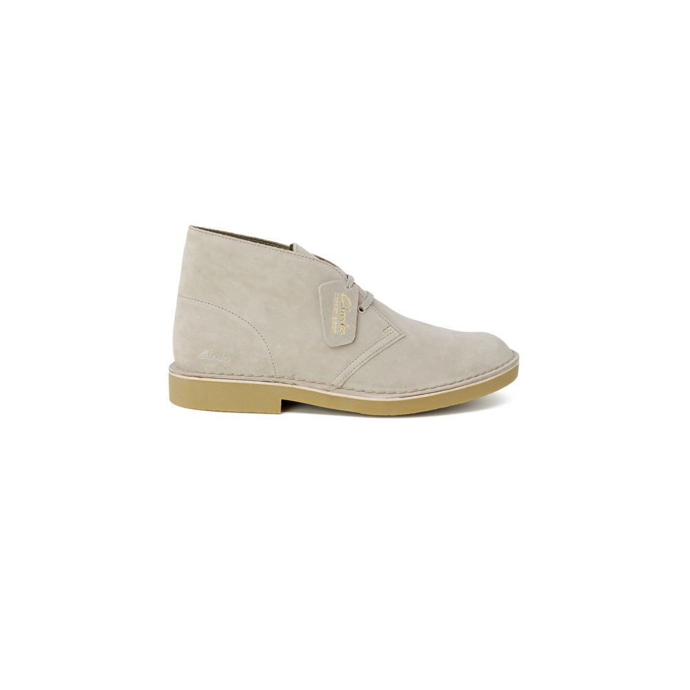 Grauer Lederstiefel