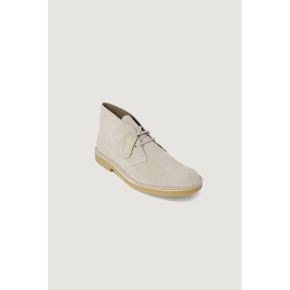 Grauer Lederstiefel