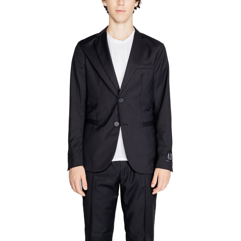 Schwarzer Polyester-Blazer