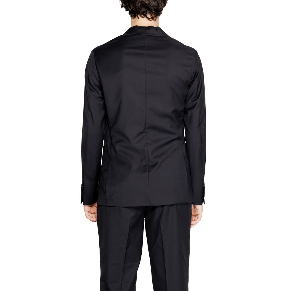 Schwarzer Polyester-Blazer