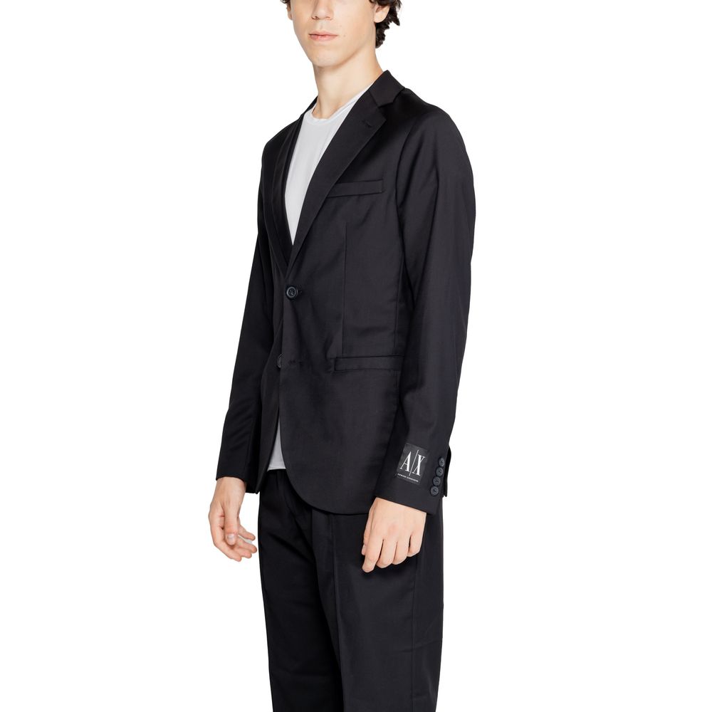 Schwarzer Polyester-Blazer