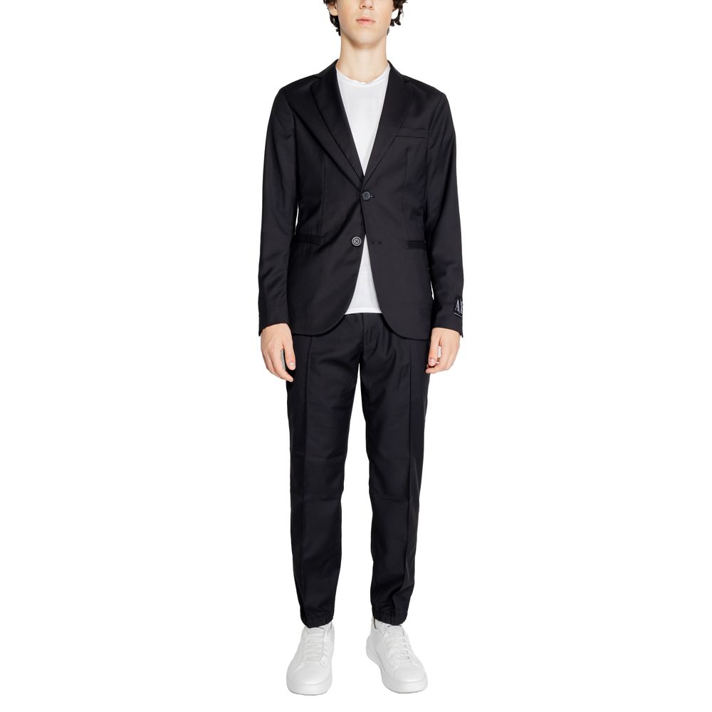 Schwarzer Polyester-Blazer