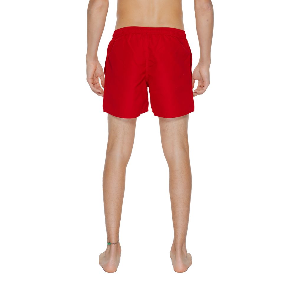 Rote Polyester-Badeshorts