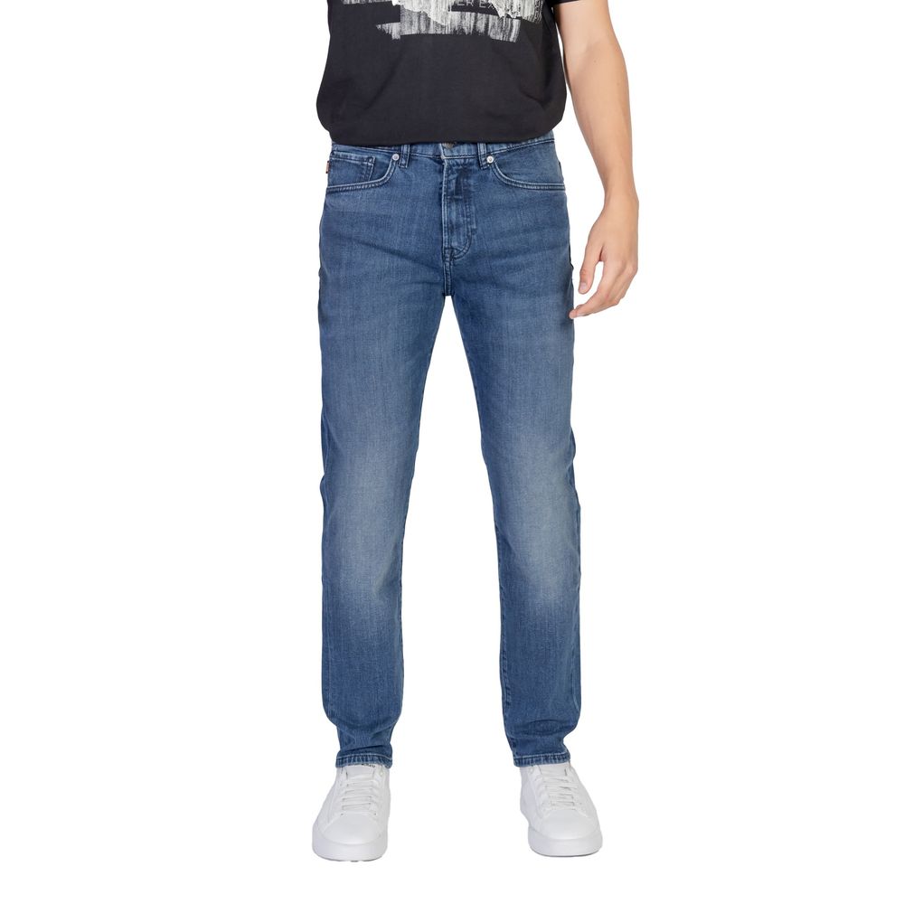 Blaue Jeans aus Baumwolle mit entspannter Passform