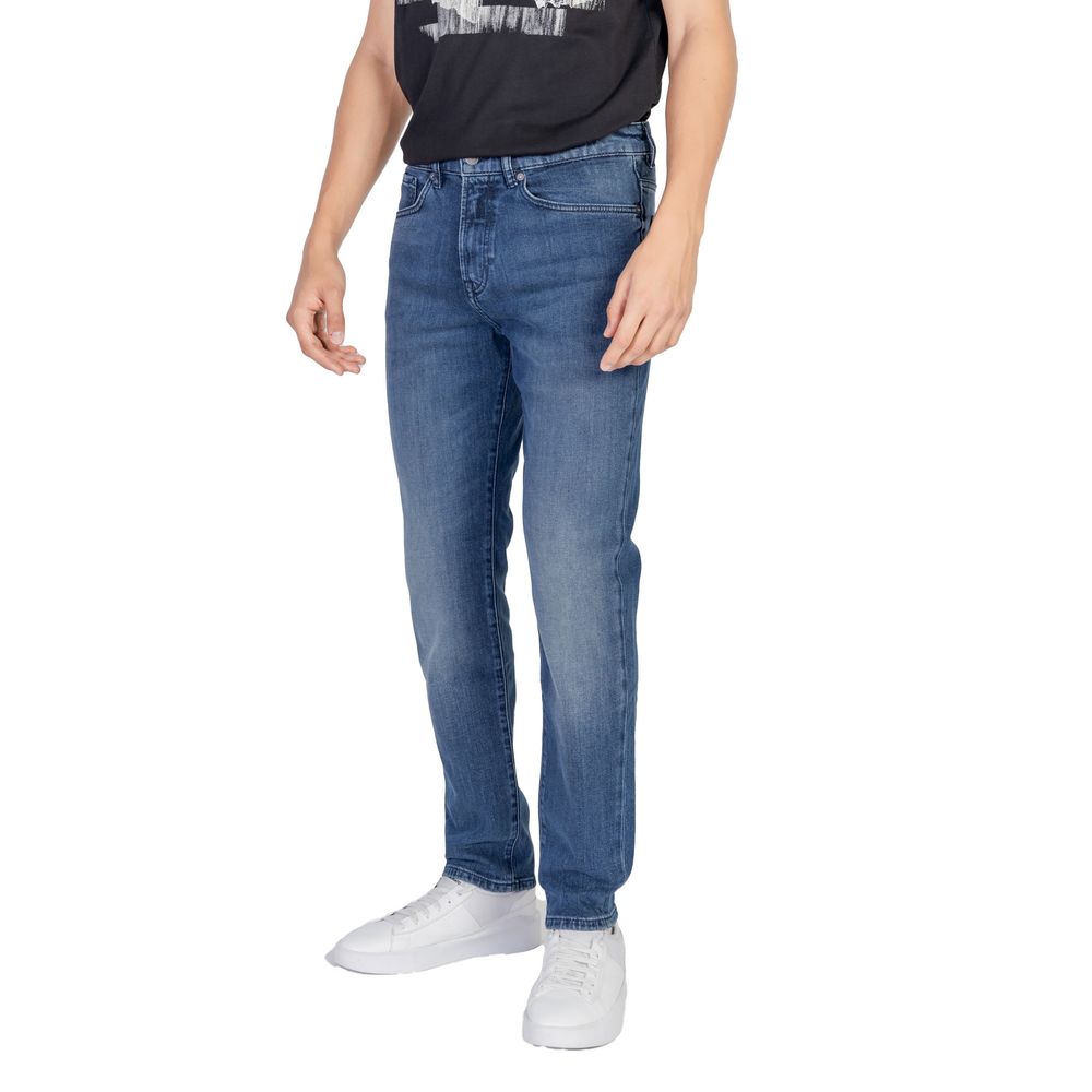 Blaue Jeans aus Baumwolle mit entspannter Passform