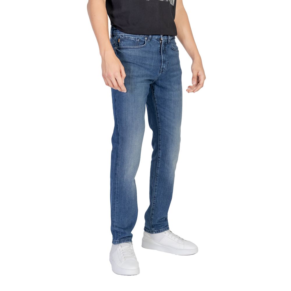 Blaue Jeans aus Baumwolle mit entspannter Passform