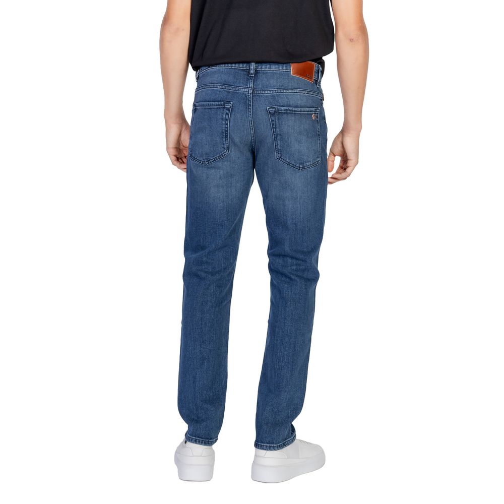 Blaue Jeans aus Baumwolle mit entspannter Passform