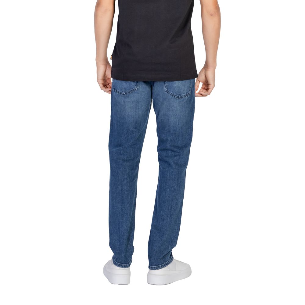 Blaue Jeans aus Baumwolle mit entspannter Passform