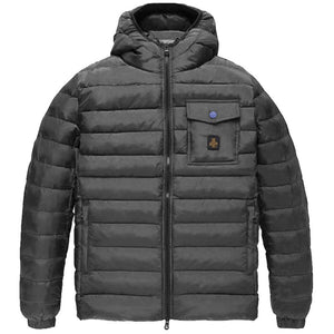 Graue Nylon-Herrenjacke