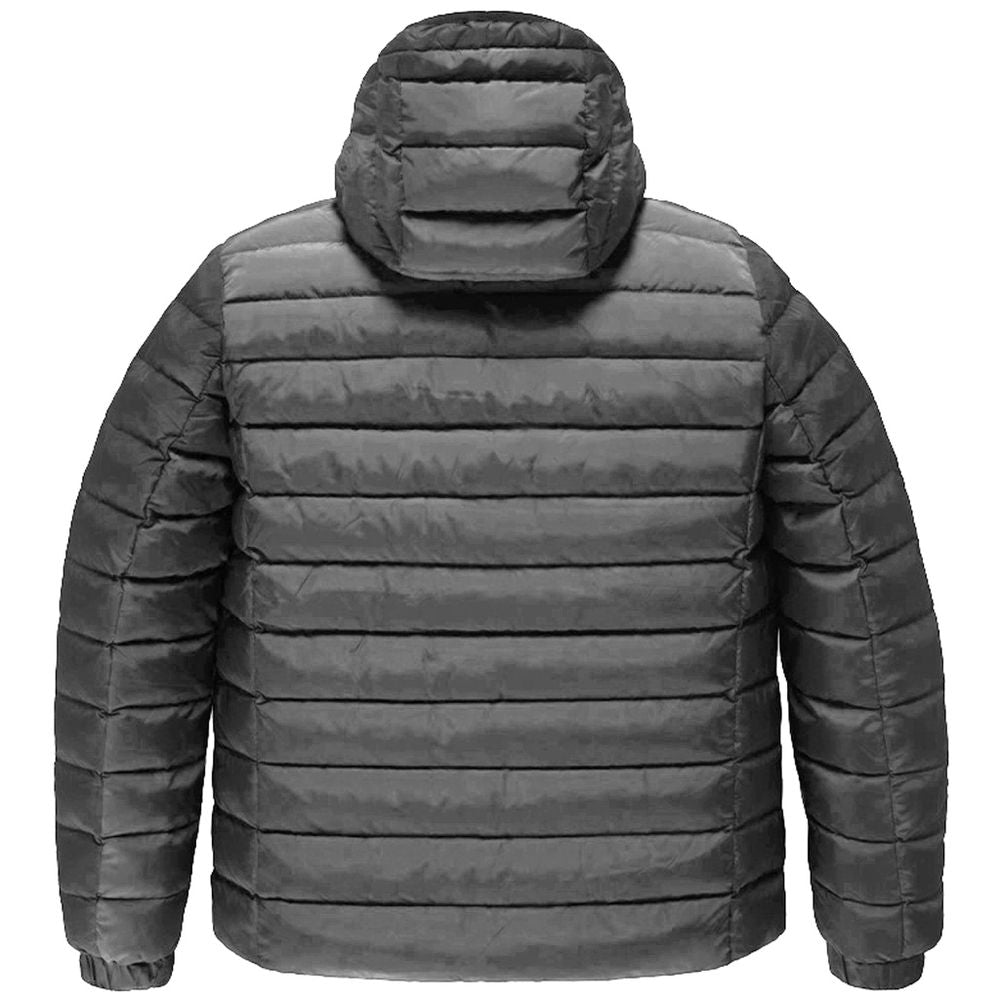 Graue Nylon-Herrenjacke