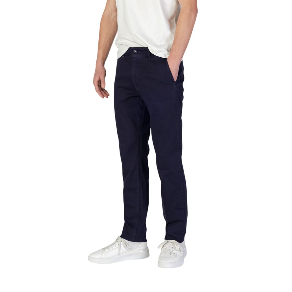 Blaue Skinny-Hose aus Baumwolle