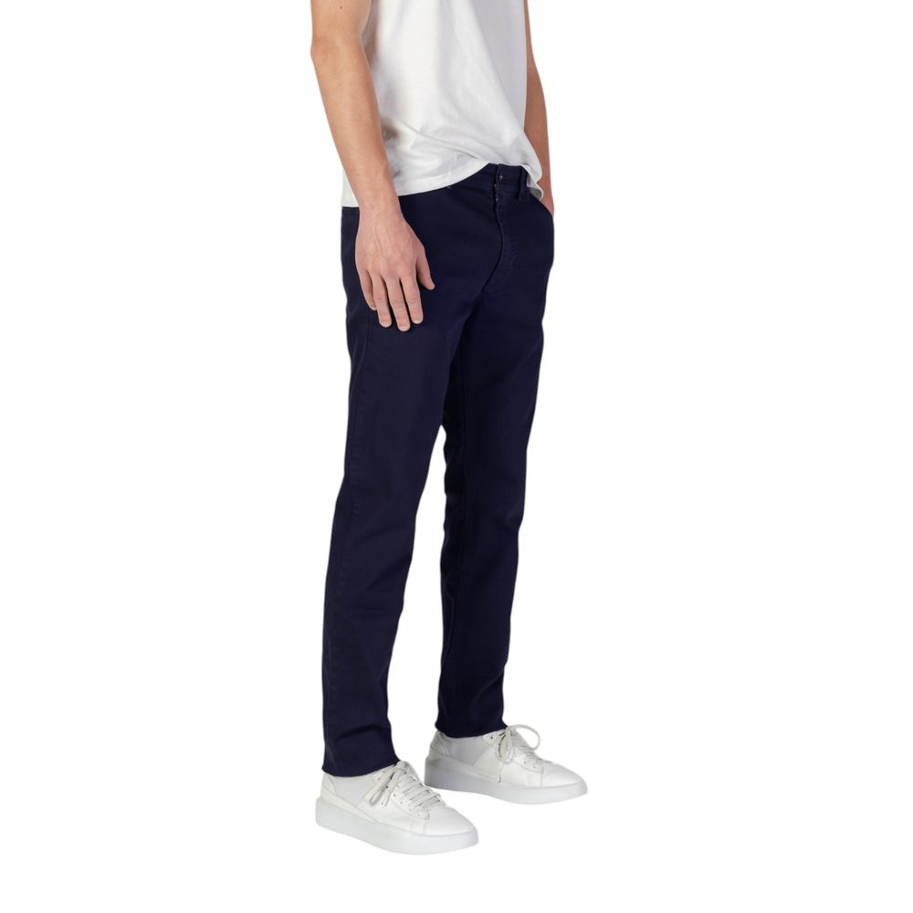 Blaue Skinny-Hose aus Baumwolle