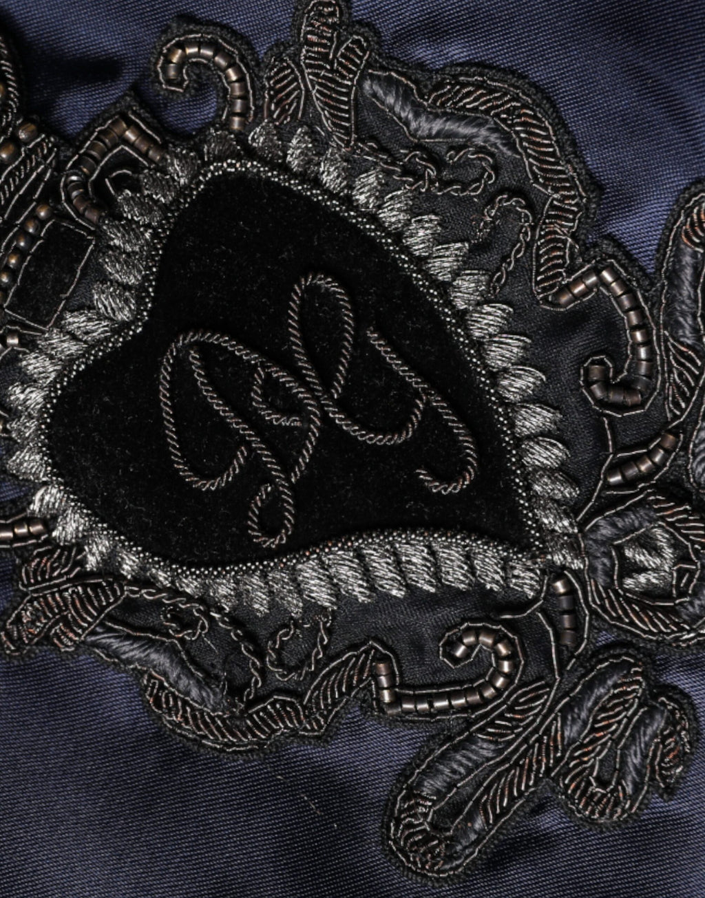 Blue Crown Heart Herren-Bomberjacke mit durchgehendem Reißverschluss