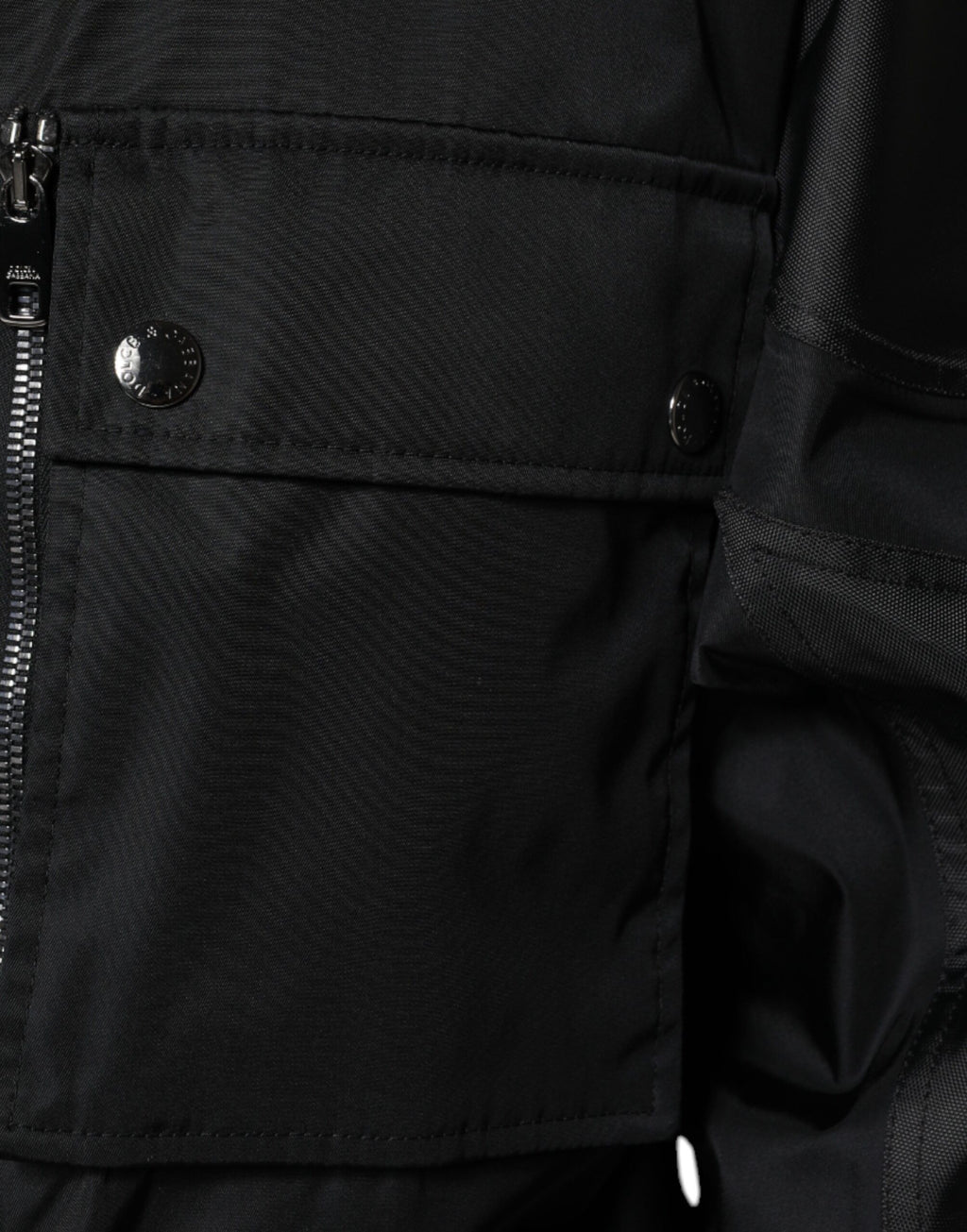 Schwarze Nylon Winter Herren Parka Mantel Jacke