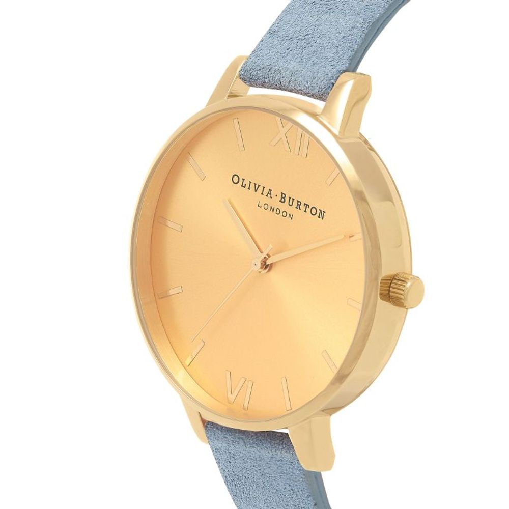 Blaue Kunstlederuhr