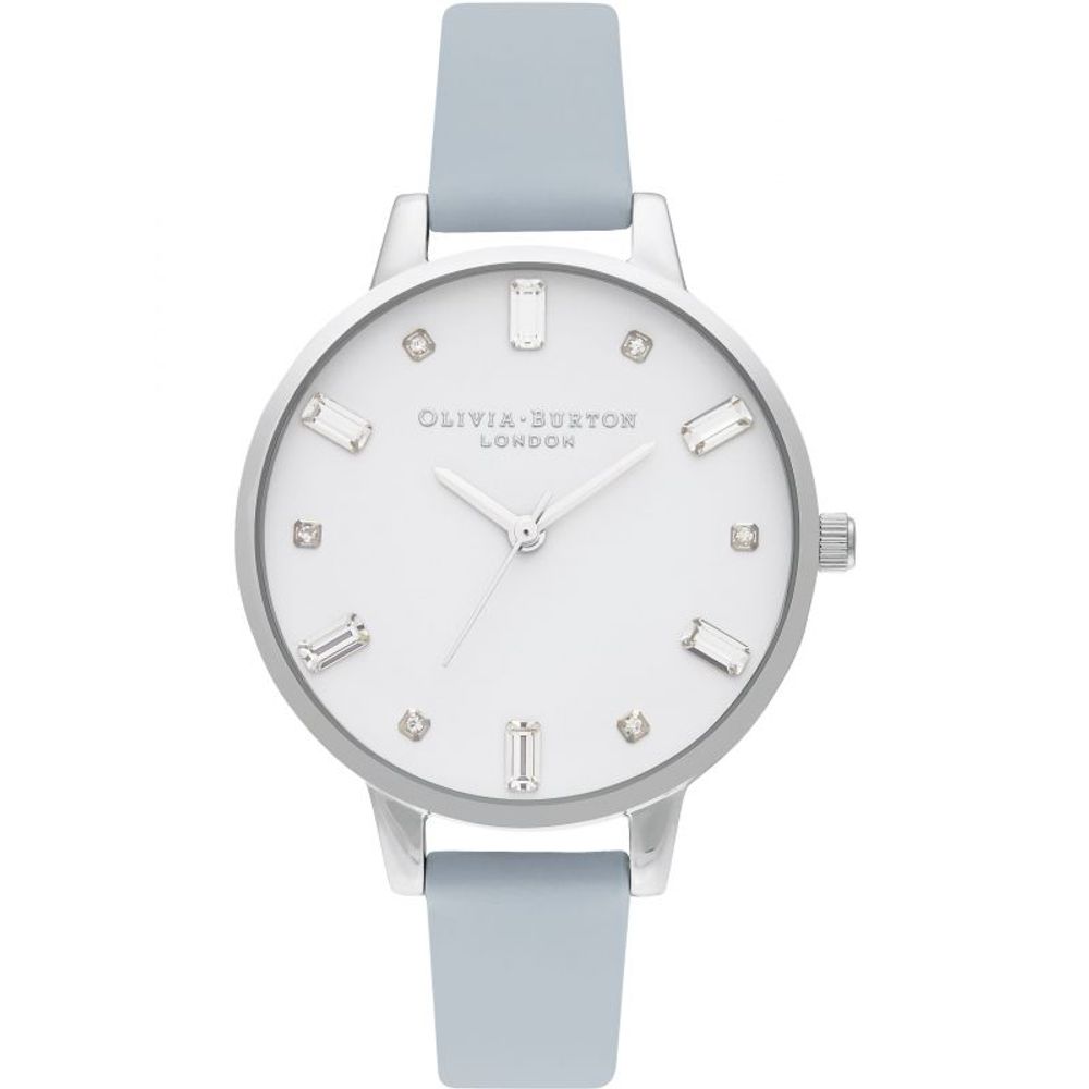 Blaue Kunstlederuhr
