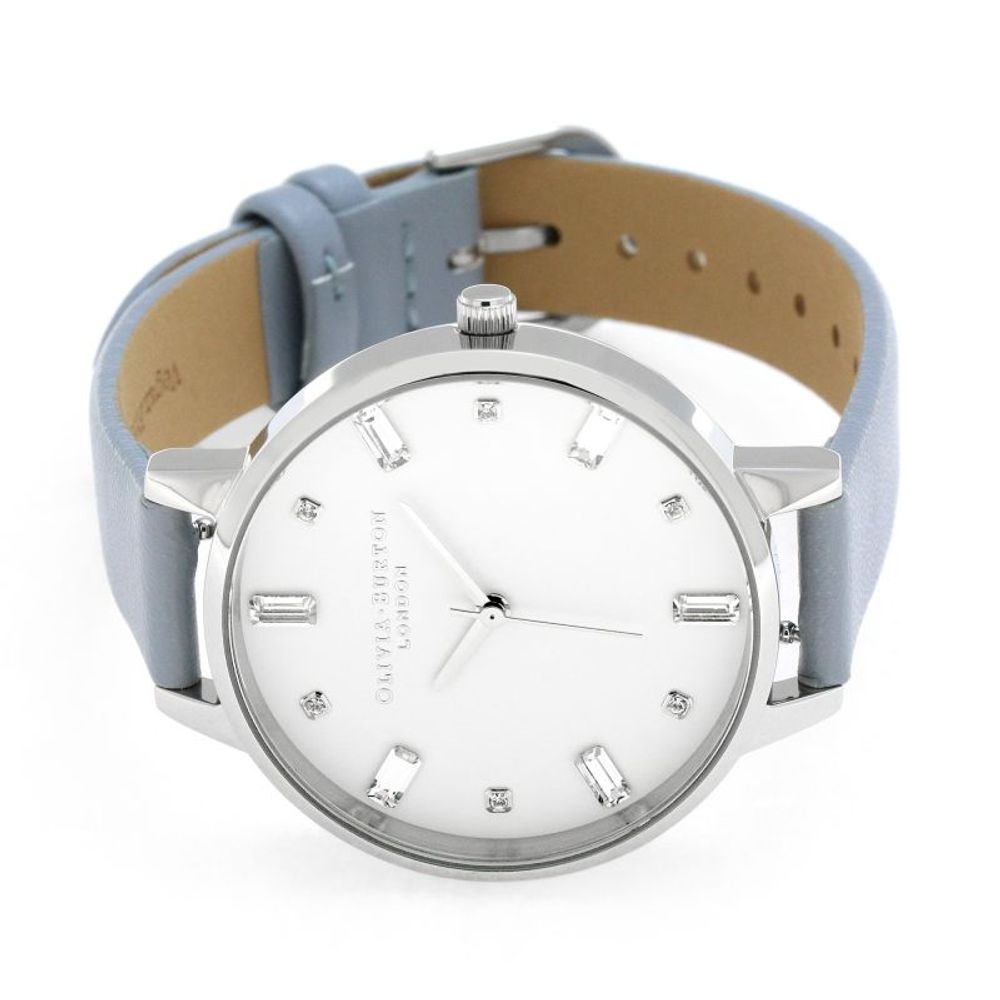 Blaue Kunstlederuhr