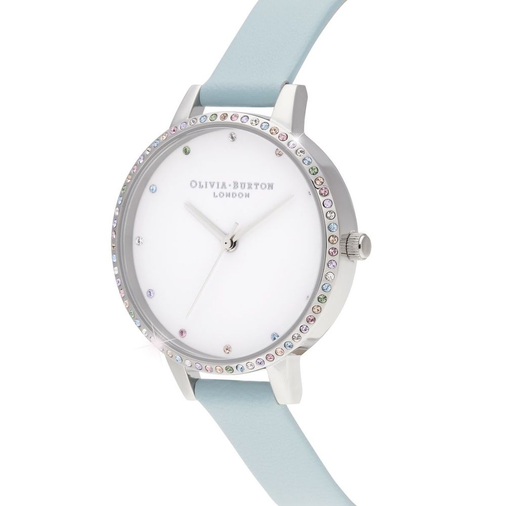 Blaue Kunstlederuhr