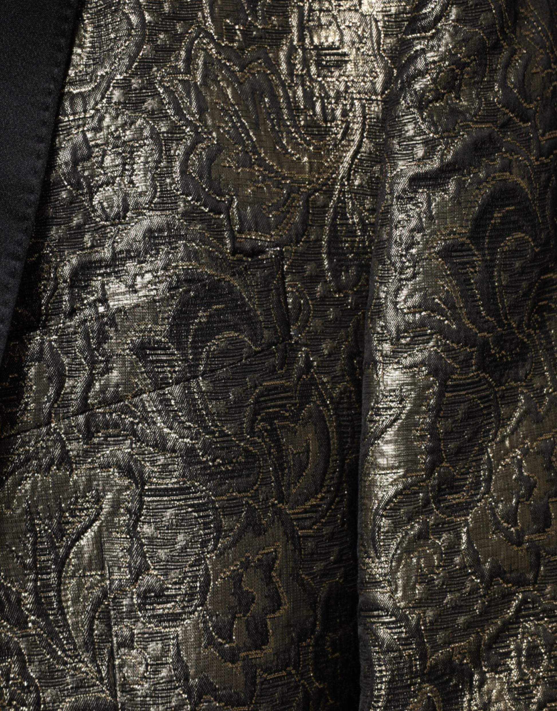 Goldfarbener SICILIA Jacquard-Einreiher-Mantelblazer