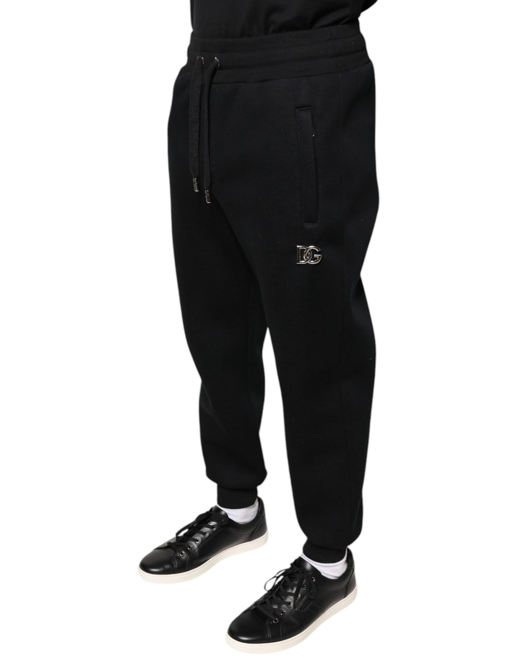 Schwarze Modal DG Logo Jogger Herren Jogginghose