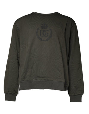 Army Green Crown Baumwoll-Sweatshirt