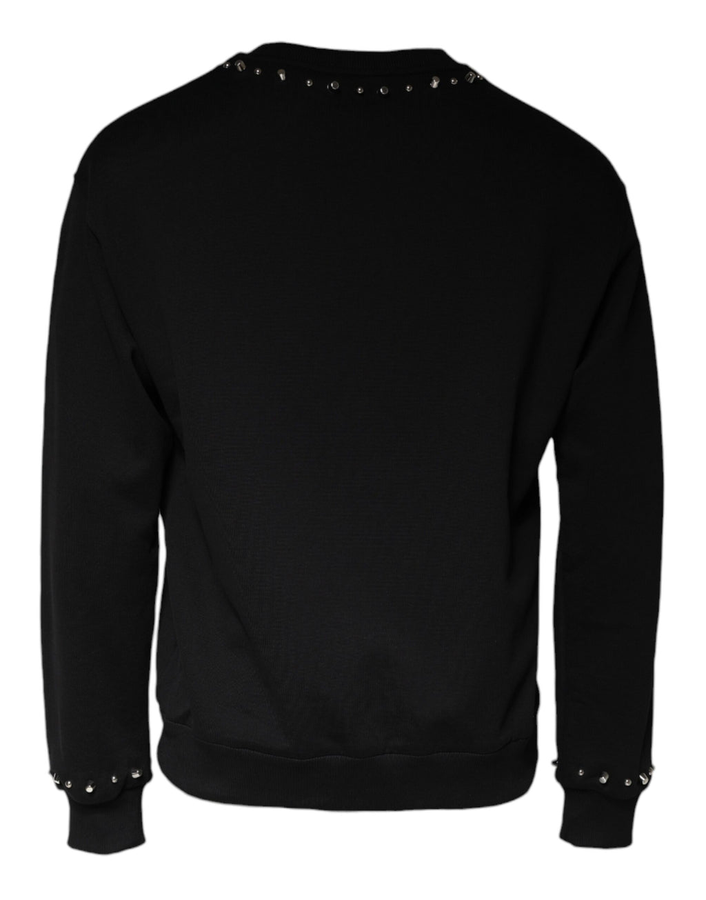 Schwarzer Pullover mit Logo und Nieten