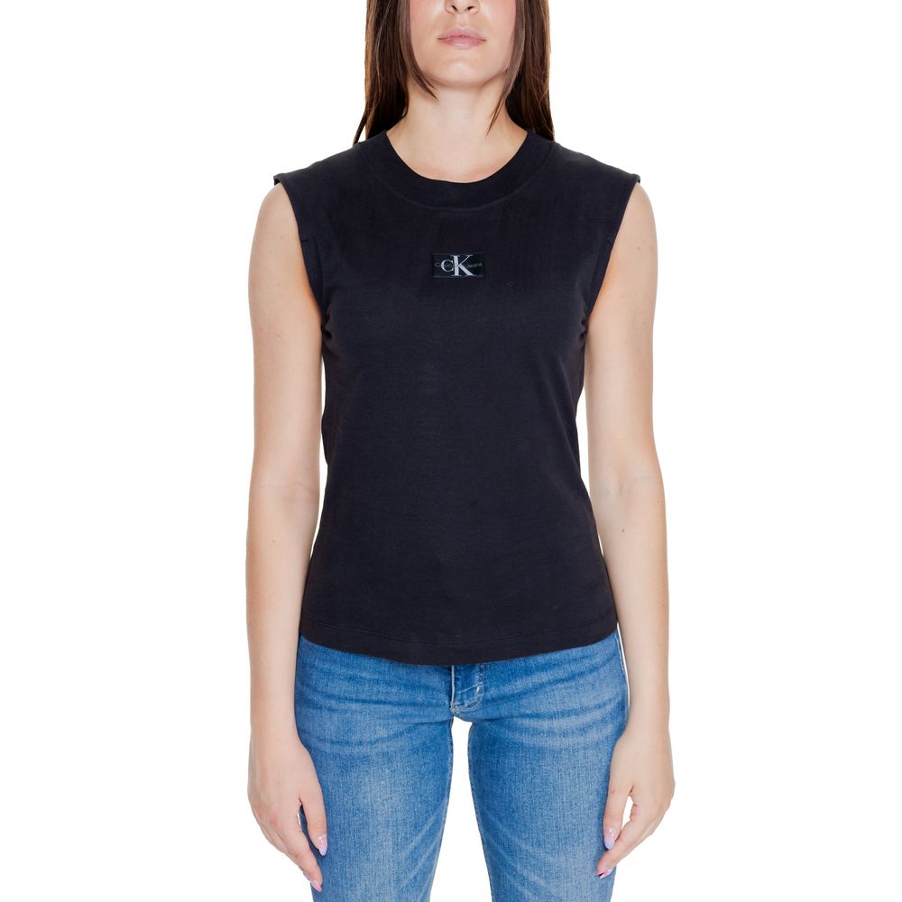 Schwarzes Baumwoll-T-Shirt