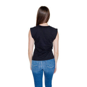 Schwarzes Baumwoll-T-Shirt