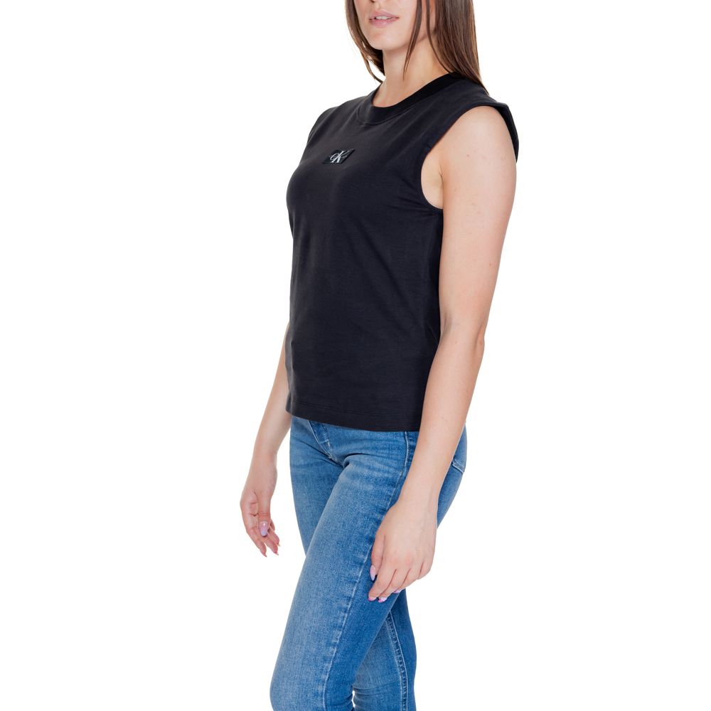Schwarzes Baumwoll-T-Shirt