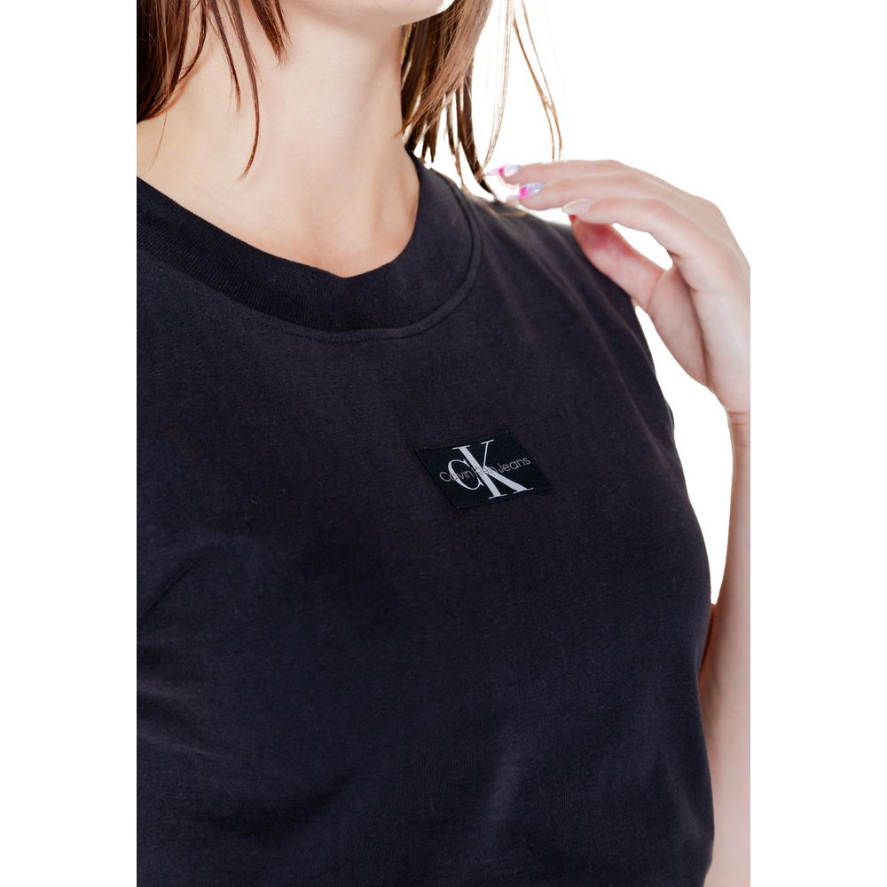 Schwarzes Baumwoll-T-Shirt