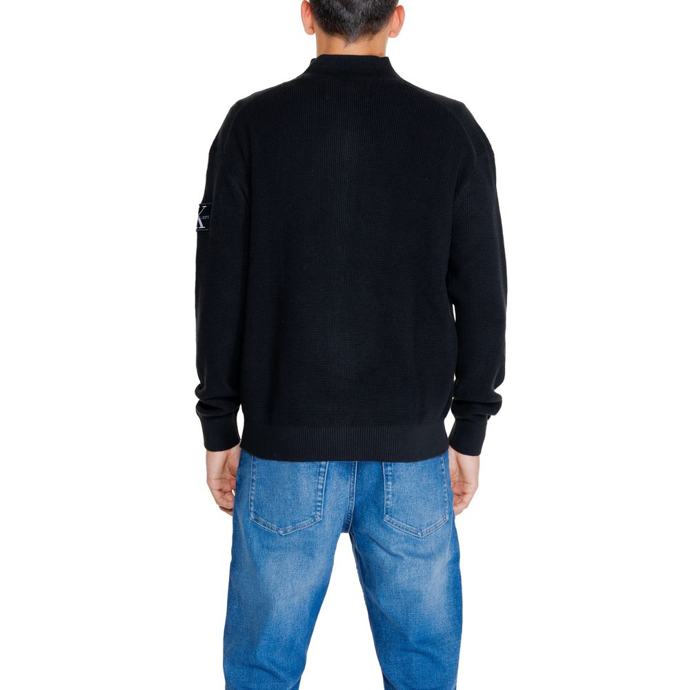 Schwarzer Cardigan aus recycelter Baumwolle