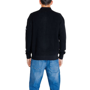 Schwarzer Cardigan aus recycelter Baumwolle
