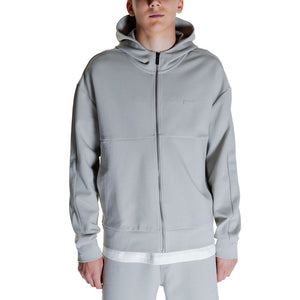 Grauer Kapuzenpullover aus Baumwolle