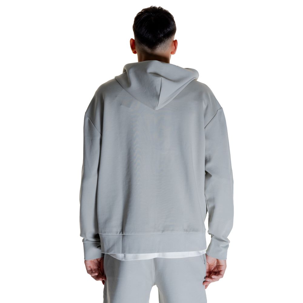 Grauer Kapuzenpullover aus Baumwolle