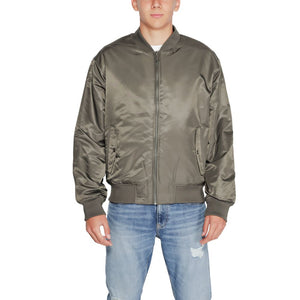 Gray Polyamide Jackets & Coat