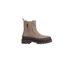 Knöchelstiefel aus grauem Wildleder