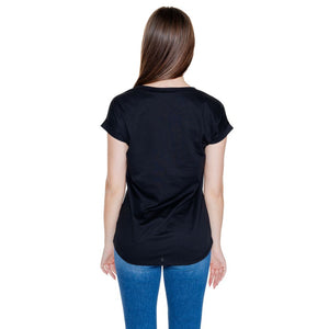 Schwarzes Baumwoll-T-Shirt