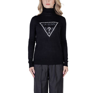 Schwarzer Rollkragenpullover aus Viskose
