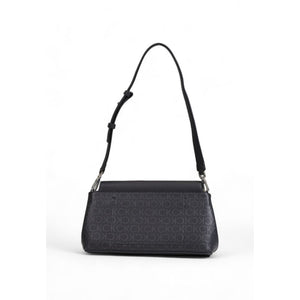 Schwarze Handtasche aus recyceltem Polyester