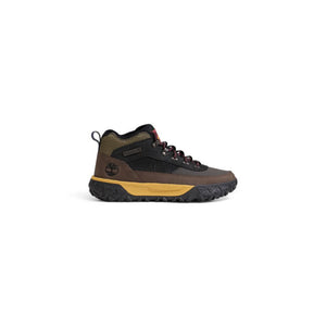 Brauner Kunststoff-Sneaker
