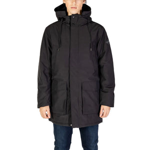 Schwarzer Polyamid-Parka