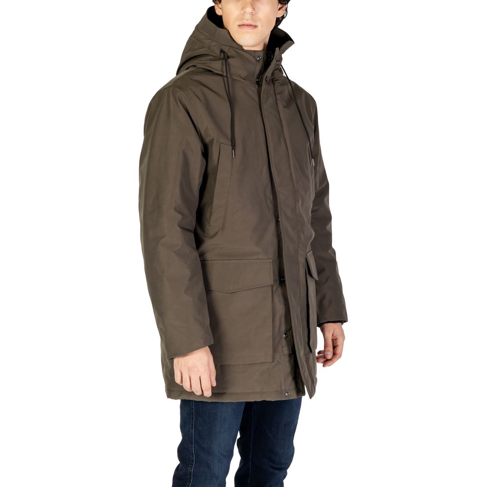 Grüner Polyamid-Parka