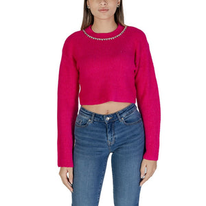 Rosa Pullover aus recyceltem Polyester