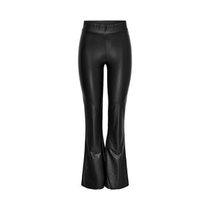 Schwarze Polyesterjeans und -hose