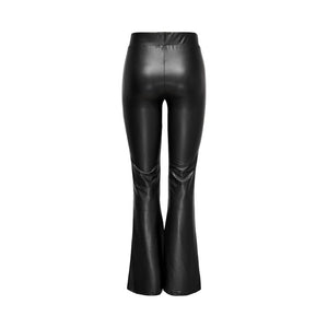 Schwarze Polyesterjeans und -hose